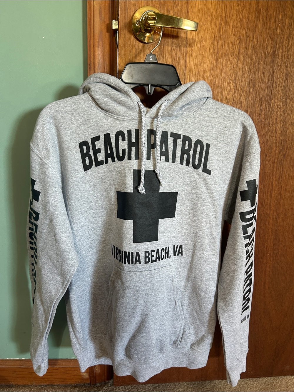 Beach Patrol Virginia Beach Gray Hoodie Sweatshirt